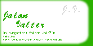 jolan valter business card